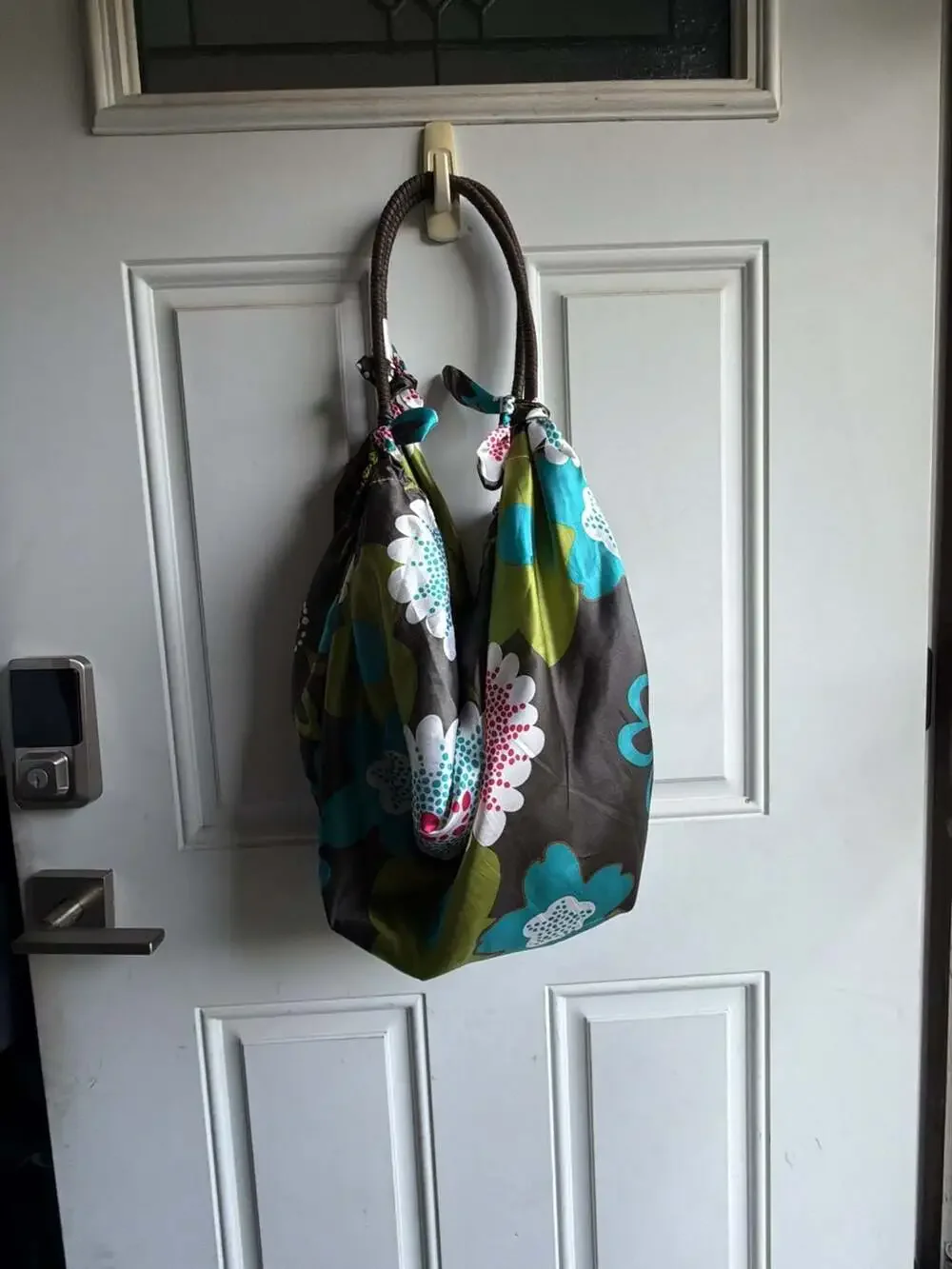 Old Navy Floral Satin Slouchy Hobo Shoulder Bag